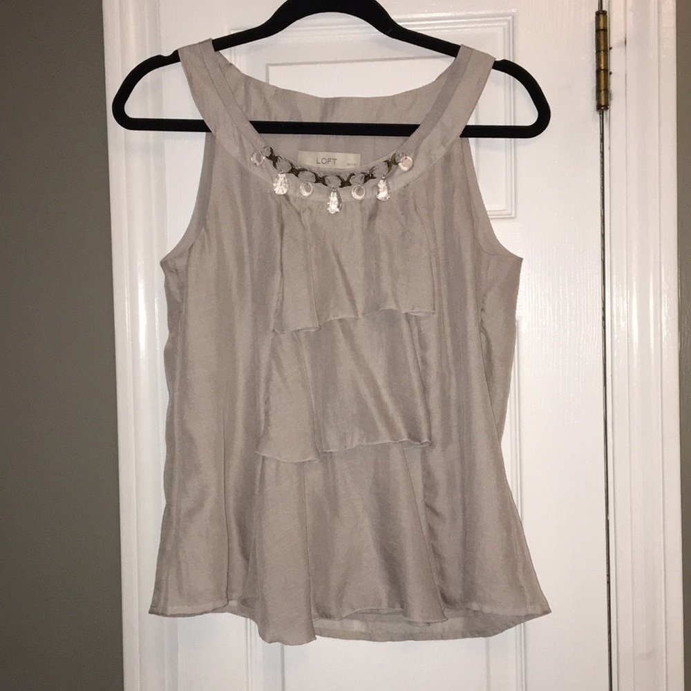 LOFT blouse with Necklace detail